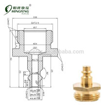 standard air compressor quick-connect 1/4 industrial interchange +3/4 male garden hose thread